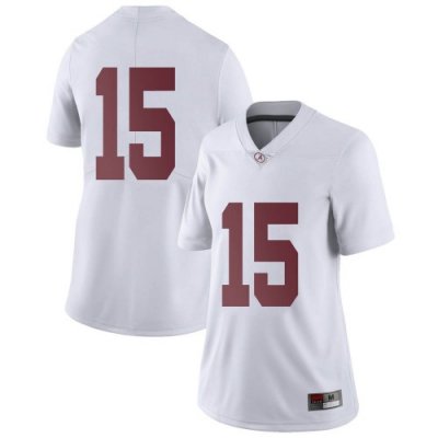 Women's Alabama Crimson Tide #15 Paul Tyson White Limited NCAA College Football Jersey 2403DYXQ3